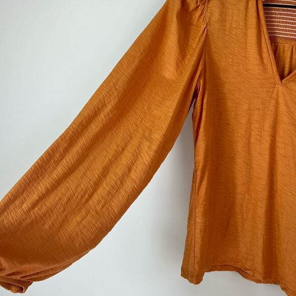 Nation LTD Dolly Smocked Long Sleeve Blouse Size Small - Picture 6 of 10